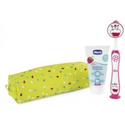 Chicco Estojo Verde Kit Escova + Pasta 3-6 Anos