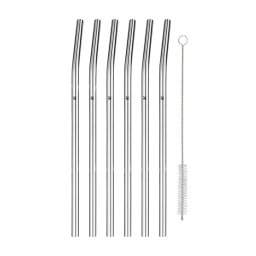 WMF - CONJUNTO 6x Palhinhas em aço inoxidável BARIC + escova de limpeza