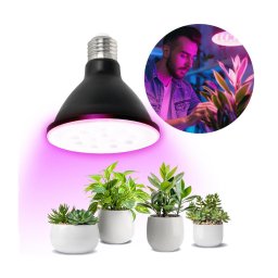 Lâmpada LED para crescimento de plantas PLANTY E27/9W/230V 1200K preto