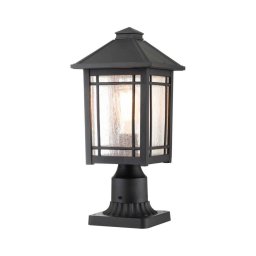 Quoizel QZ-CEDAR-POINT3-M-BK - Candeeiro exterior CEDAR POINT 1xE27/60W/230V IP44