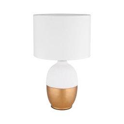 Globo 21627W - Candeeiro de mesa VALENTINO 1xE14/40W/230V branco