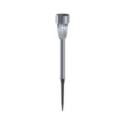 Aigostar - Candeeiro solar LED LED/0,006W/1,2V 29,7 cm cromado 6500K IP44
