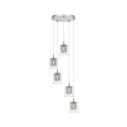 Rabalux 3117 - Candelabro suspenso de cristal DUCHESS 5xG9/40W/230V