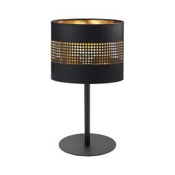 Candeeiro de mesa TAGO 1xE27/15W/230V preto/dourado