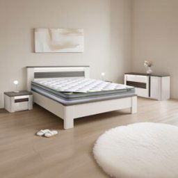 Pack Quarto De Casal Vertigo Com Led - Homycasa