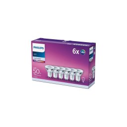 Pack de 6 lâmpadas LED Philips GU10/4,6W/230V 4000K