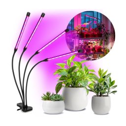 Lâmpada LED dimmável VITARO 4x10W com clipe para cultivo, 230V preta