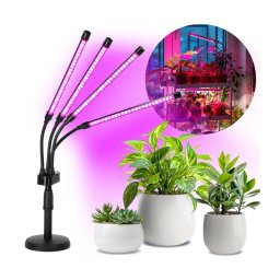 Lâmpada de mesa LED dimerizável para cultivo de plantas VITARO 4xLED/10W/230V preta