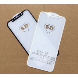 Película de vidro 5D completa para iPhone 7 8 transparente