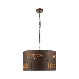 Eglo 62331 - Candeeiro suspenso COLDINGHAM PRO 3xE27/60W/230V castanho