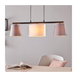 Eglo 55207 - Candeeiro suspenso ALMEIDA 3xE14/25W/230V cinzento