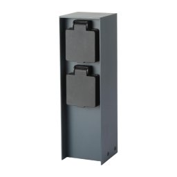 Brilagi - Coluna exterior com tomada PILLAR 2Z SCHUKO 230V IP44 antracite