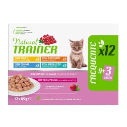 12x85g pack misto Kitten & Young Natural Trainer comida húmida gatos