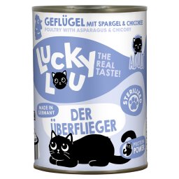 24x400g Sterilised Aves Adult Lucky Lou Alimento húmido para gatos