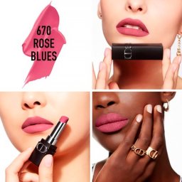 Dior Batom Rouge Dior Forever Batom sem transferência - Ultra-pigmentado Matte - Conforto de segunda pele 670 ROSE BLUES
