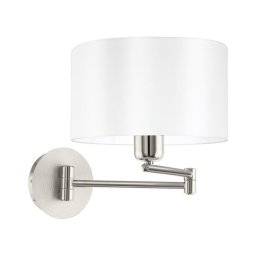 Eglo 33269 - Iluminação de parede PASTERI 1xE27/60W/230V cromado mate/branco