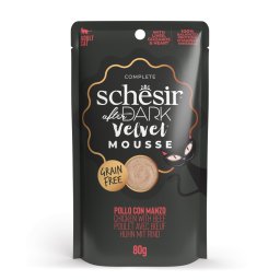 12x80g frango vaca After Dark Velvet Mousse Schesir comida húmida gato