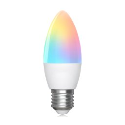 Lâmpada LED RGBW com regulação C37 E27/6,5W/230V 2700-6500K Wi-Fi - Aigostar