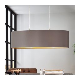 Eglo 55271 - Candeeiro suspenso MASERLO 2xE27/60W/230V castanho