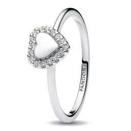 Pandora Anéis Halo and Heart Ring 193801C01