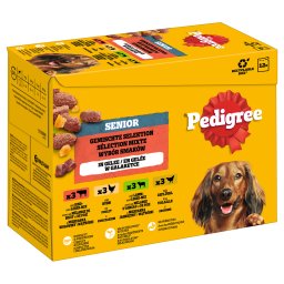 48x100g Senior Pack misto gelatina Pedigree saquetas cães