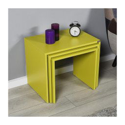 CONJUNTO 3x Mesa de centro verde