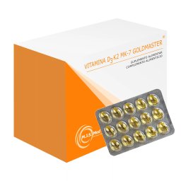 Vitamina D3 K2 MK-7 Goldmaster – M.J.S. Med - 60 Cápsulas moles