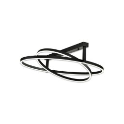Top Light - Candelabro integrado LED com regulação SATURN 2xLED/25W/230V preto +CR