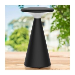 Lâmpada de mesa LED dimmável PAROS LED/1,8W/5V USB 1800mAh IP44 preta