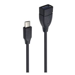 Accsup cabo USB 3.2 para USB-C 15cm - Preto