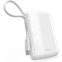Puro Powerbank + Cabo USB-C Integrado Power Link 10 10000mAh - Branco