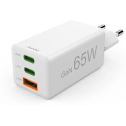Hama Carregador 00201996 Fast Charging 2 USB-C + 1 USB-A 65 W - Branco
