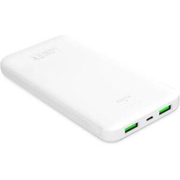 Puro Powerbank com Fast Charging White 10000 mAh + Cabo USB/ USB-C 0.2m - Branco