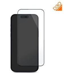 Puro Película Ecrã Vidro Temperado Flexível Nano Glass D3O® para iPhone 15- Moldura Preta