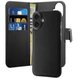 Puro Capa em Pele para Apple iPhone 16 Plus - Preto