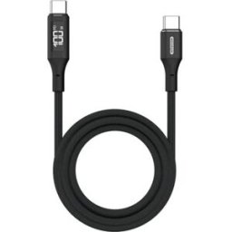 SiteCom Cabo USB-C 1.5M com Display LED - Preto