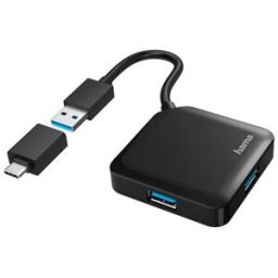 Hama HUB USB 3.2 4 Portas Preto (200116)