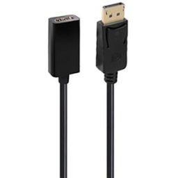 Logitech Cabo Accsup DisplayPort 1.1 para HDMI - 15cm - Preto