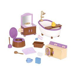 Li'l Woodzeez - Conjunto de brinquedos mobiliário para casa de banho