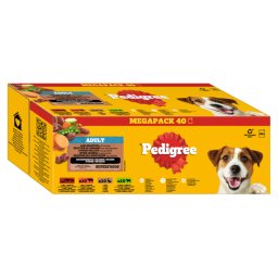 40x100g seleção da terra em molho Pedigree comida húmida cães