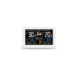 Solight TE81W - Estação meteorológica com visor LCD USB carregamento branco