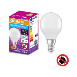 Lâmpada antibacteriana LED P40 E14/4,9W/230V 6500K - Osram