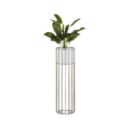 Floreira de metal LOFT 70x20 cm dourada/branco