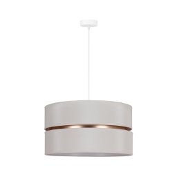 Duolla - Candeeiro suspenso DUO 1xE27/15W/230V diâmetro 40 cm creme/dourado