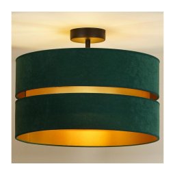 Duolla - Candeeiro integrado DUO 1xE27/15W/230V diâmetro 40 cm verde/dourado
