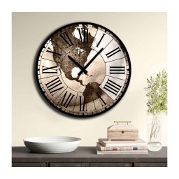 Relógio de parede Ø 50 cm, 1xAA, cor castanha