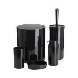 Conjunto para casa de banho CARMEN 5 unid. preto