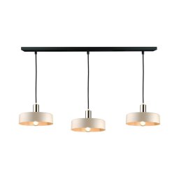 Lustre com cabo LATTE 3xE27/60W/230V bege/preto/dourado
