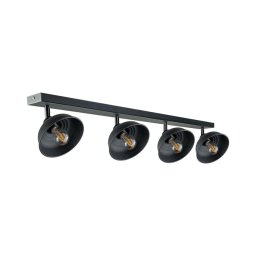 Foco FAUN 4xE27/60W/230V preto