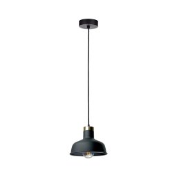 Candeeiro suspenso HEBE 1xE27/60W/230V preto